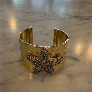 Lilly Pulitzer Gold Bracelet with Blue and White Accents